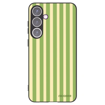 Picasee crna silikonska maskica za Samsung Galaxy S24+ S926B 5G - Lines Matcha