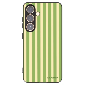 Picasee crna silikonska maskica za Samsung Galaxy S24 S921B 5G - Lines Matcha