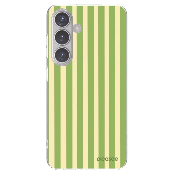 Picasee silikonska prozirna maskica za Samsung Galaxy S24 S921B 5G - Lines Matcha
