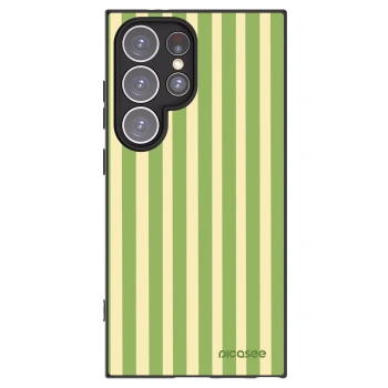 Picasee crna silikonska maskica za Samsung Galaxy S24 Ultra S928B 5G - Lines Matcha