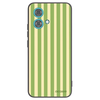 Picasee crna silikonska maskica za Motorola Edge 40 Neo - Lines Matcha