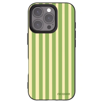 Picasee crna silikonska maskica za Apple iPhone 16 Pro - Lines Matcha