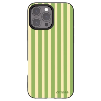 Picasee crna silikonska maskica za Apple iPhone 16 Pro Max - Lines Matcha