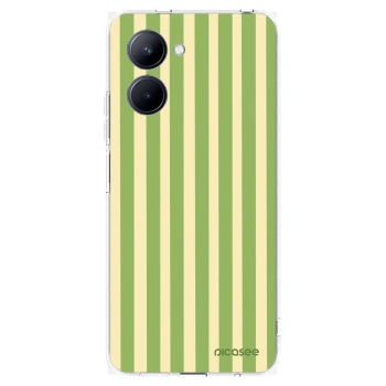 Picasee silikonska prozirna maskica za Realme C33 (2023) - Lines Matcha