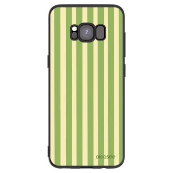 Picasee crna silikonska maskica za Samsung Galaxy S8 G950F - Lines Matcha