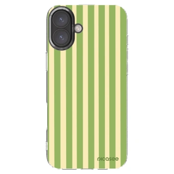 Picasee silikonska prozirna maskica za Apple iPhone 16 Plus - Lines Matcha