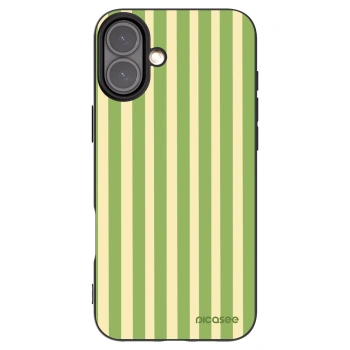 Picasee crna silikonska maskica za Apple iPhone 16 Plus - Lines Matcha