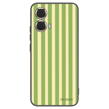Picasee crna silikonska maskica za Motorola Moto G85 - Lines Matcha