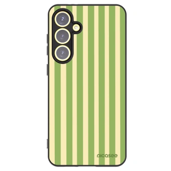 Picasee crna silikonska maskica za Samsung Galaxy S24 FE S721B - Lines Matcha