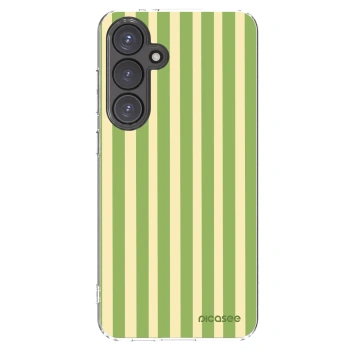 Picasee silikonska prozirna maskica za Samsung Galaxy S24 FE S721B - Lines Matcha