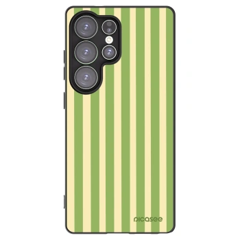 Picasee crna silikonska maskica za Samsung Galaxy S25 Ultra 5G - Lines Matcha