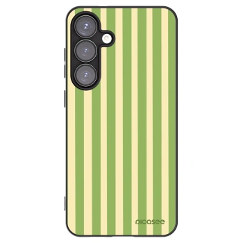 Picasee crna silikonska maskica za Samsung Galaxy S25+ 5G - Lines Matcha