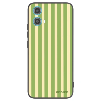 Picasee crna silikonska maskica za Motorola Moto G34 5G - Lines Matcha
