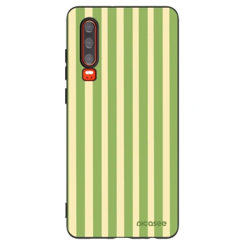 Picasee crna silikonska maskica za Huawei P30 - Lines Matcha