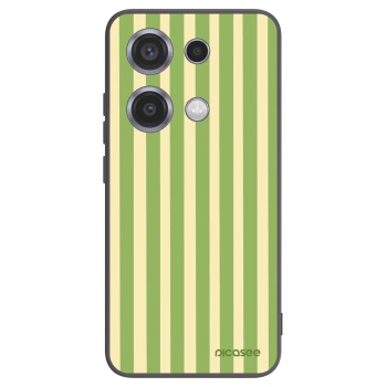 Picasee crna silikonska maskica za Xiaomi Redmi Note 14S - Lines Matcha