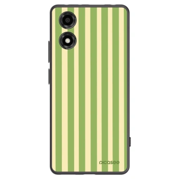 Picasee crna silikonska maskica za Motorola Moto E14 - Lines Matcha