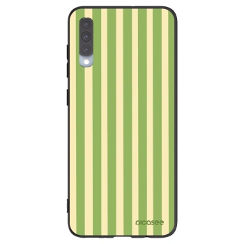 Picasee crna silikonska maskica za Samsung Galaxy A70 A705F - Lines Matcha
