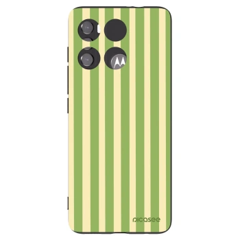 Picasee crna silikonska maskica za Motorola Edge 60 5G - Lines Matcha