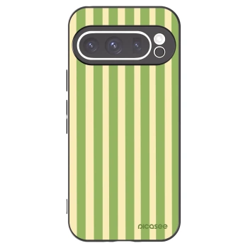 Picasee crna silikonska maskica za Google Pixel 9 Pro XL - Lines Matcha