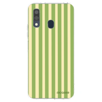 Picasee silikonska prozirna maskica za Samsung Galaxy A40 A405F - Lines Matcha