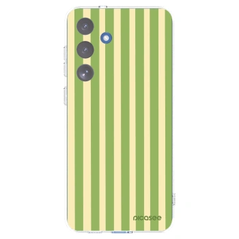 Picasee silikonska prozirna maskica za Samsung Galaxy S25 FE 5G - Lines Matcha