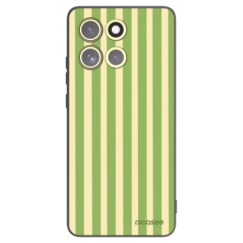Picasee crna silikonska maskica za Motorola Moto G86 Power 5G - Lines Matcha