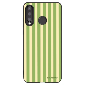 Picasee crna silikonska maskica za Huawei P30 Lite - Lines Matcha