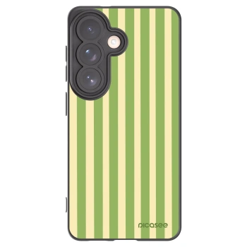 Picasee crna silikonska maskica za Samsung Galaxy S26 - Lines Matcha