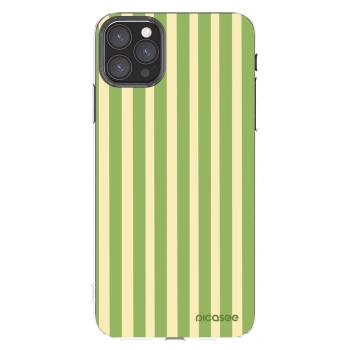 Picasee silikonska prozirna maskica za Apple iPhone 11 Pro Max - Lines Matcha