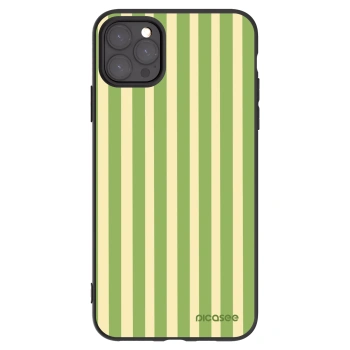 Picasee crna silikonska maskica za Apple iPhone 11 Pro Max - Lines Matcha