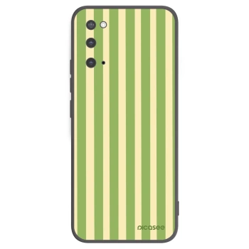 Picasee crna silikonska maskica za Samsung Galaxy S20 G980F - Lines Matcha