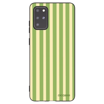 Picasee crna silikonska maskica za Samsung Galaxy S20+ G985F - Lines Matcha
