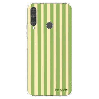 Picasee silikonska prozirna maskica za Huawei P40 Lite E - Lines Matcha