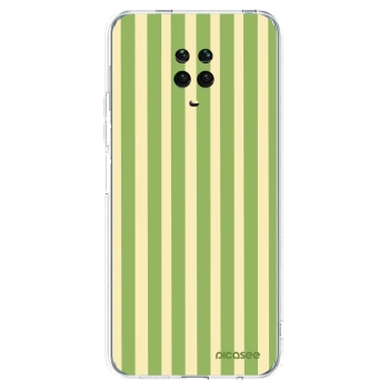 Picasee silikonska prozirna maskica za Xiaomi Redmi Note 9 Pro - Lines Matcha