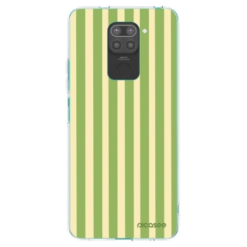 Picasee crna silikonska maskica za Xiaomi Redmi Note 9 - Lines Matcha