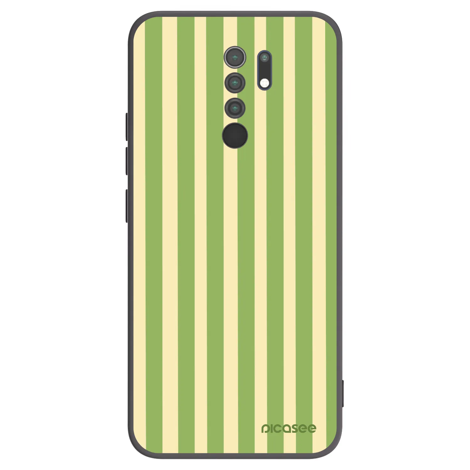 Picasee crna silikonska maskica za Xiaomi Redmi 9 - Lines Matcha