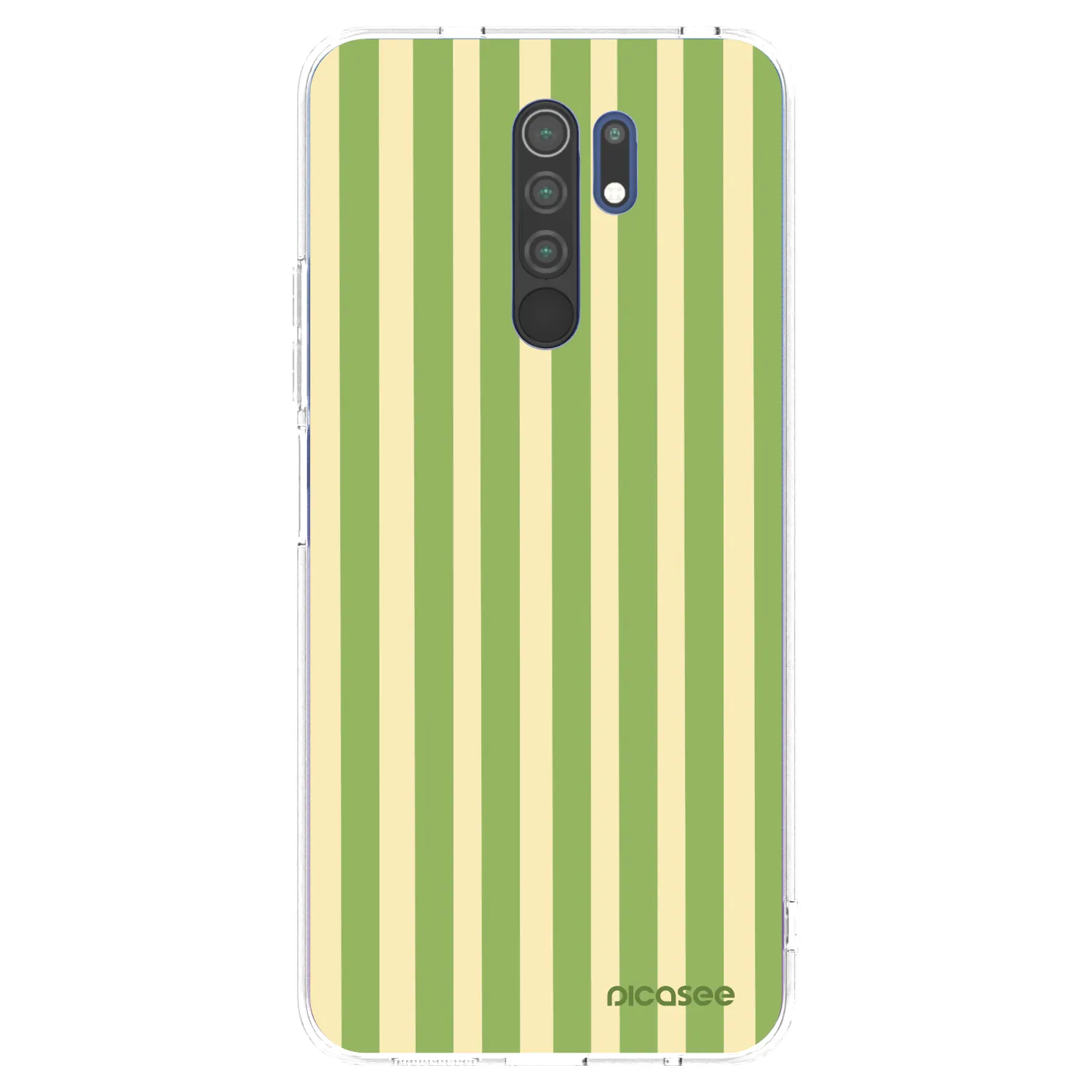 Picasee silikonska prozirna maskica za Xiaomi Redmi 9 - Lines Matcha