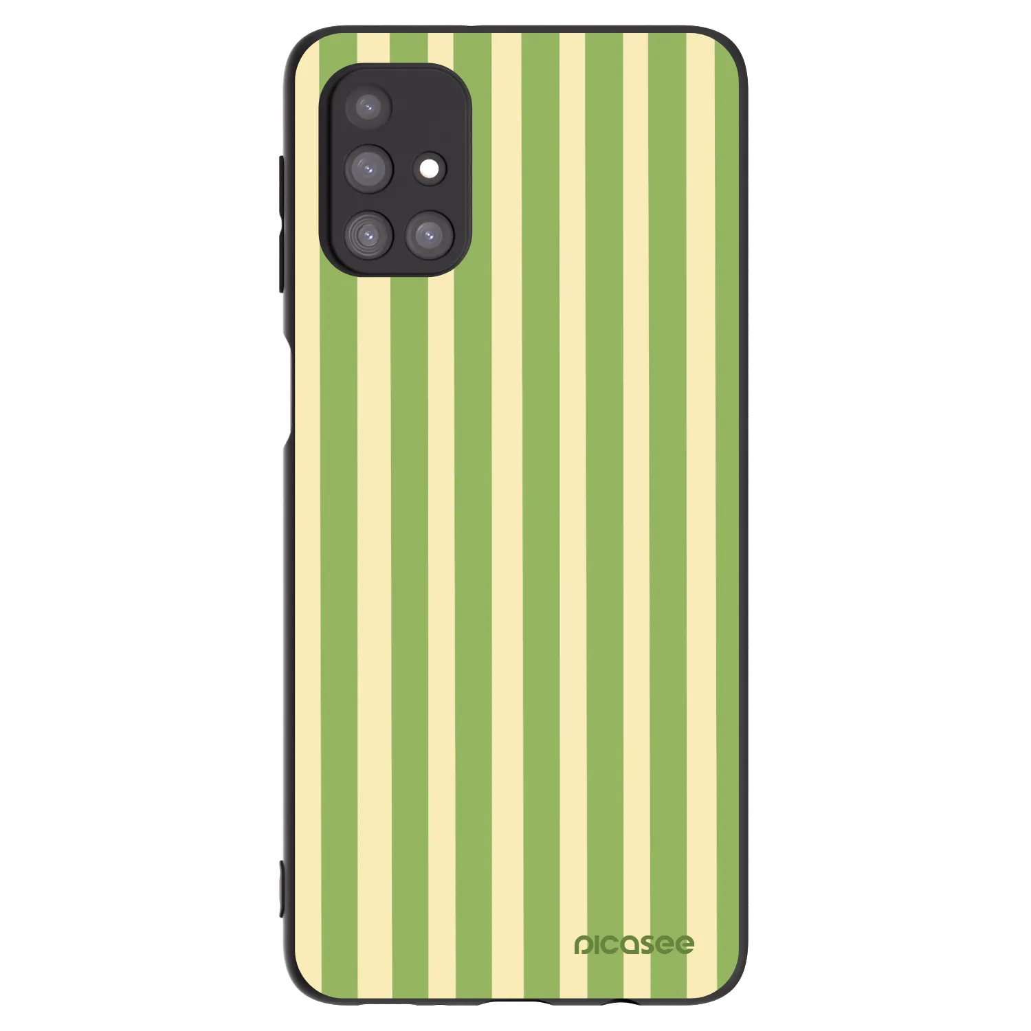Picasee crna silikonska maskica za Samsung Galaxy M31s - Lines Matcha