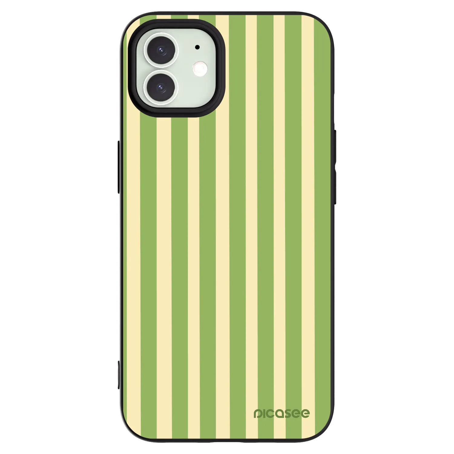 Picasee crna silikonska maskica za Apple iPhone 12 Pro - Lines Matcha