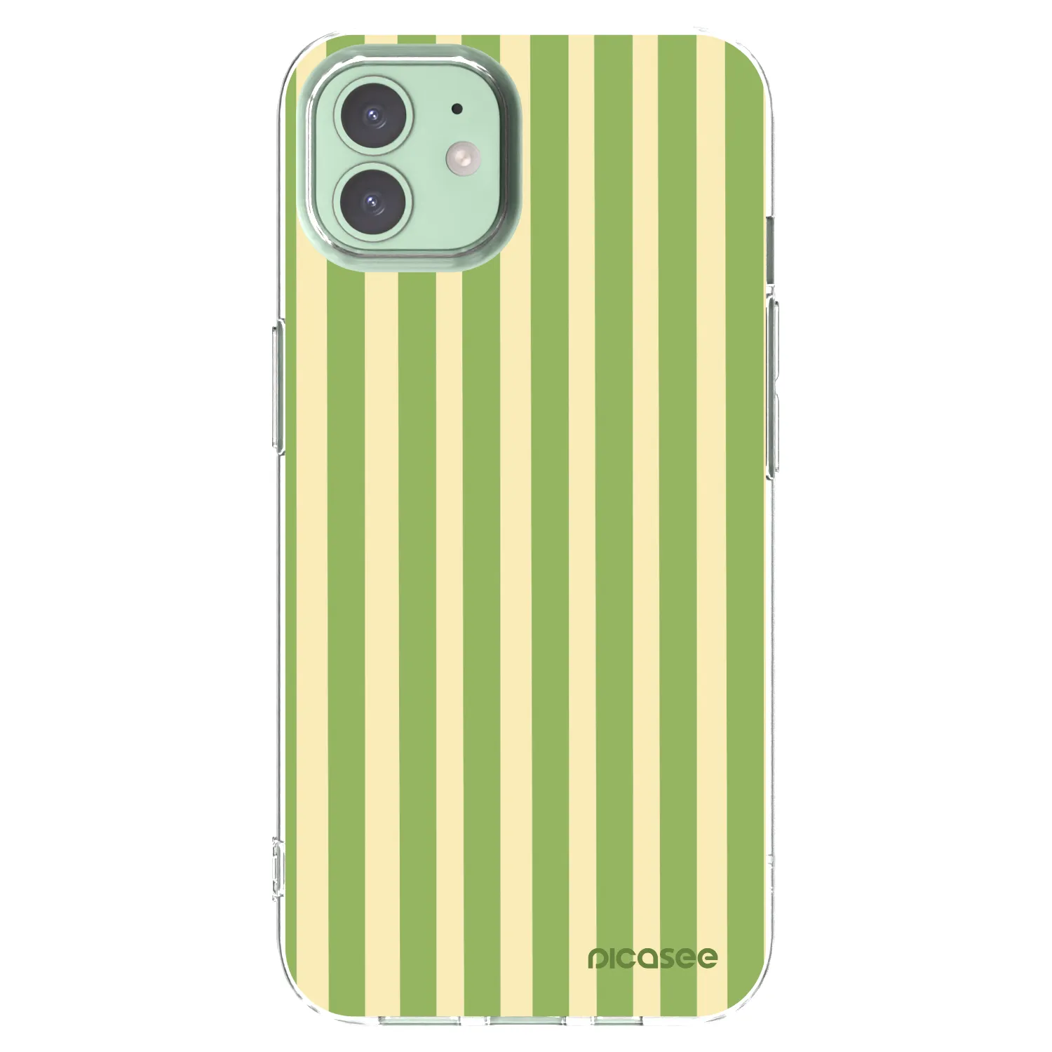 Picasee silikonska prozirna maskica za Apple iPhone 12 Pro - Lines Matcha