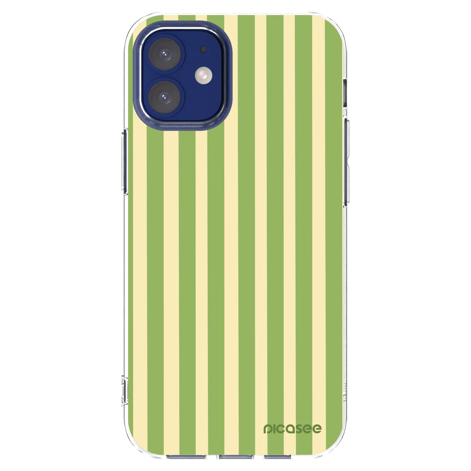 Picasee silikonska prozirna maskica za Apple iPhone 12 mini - Lines Matcha