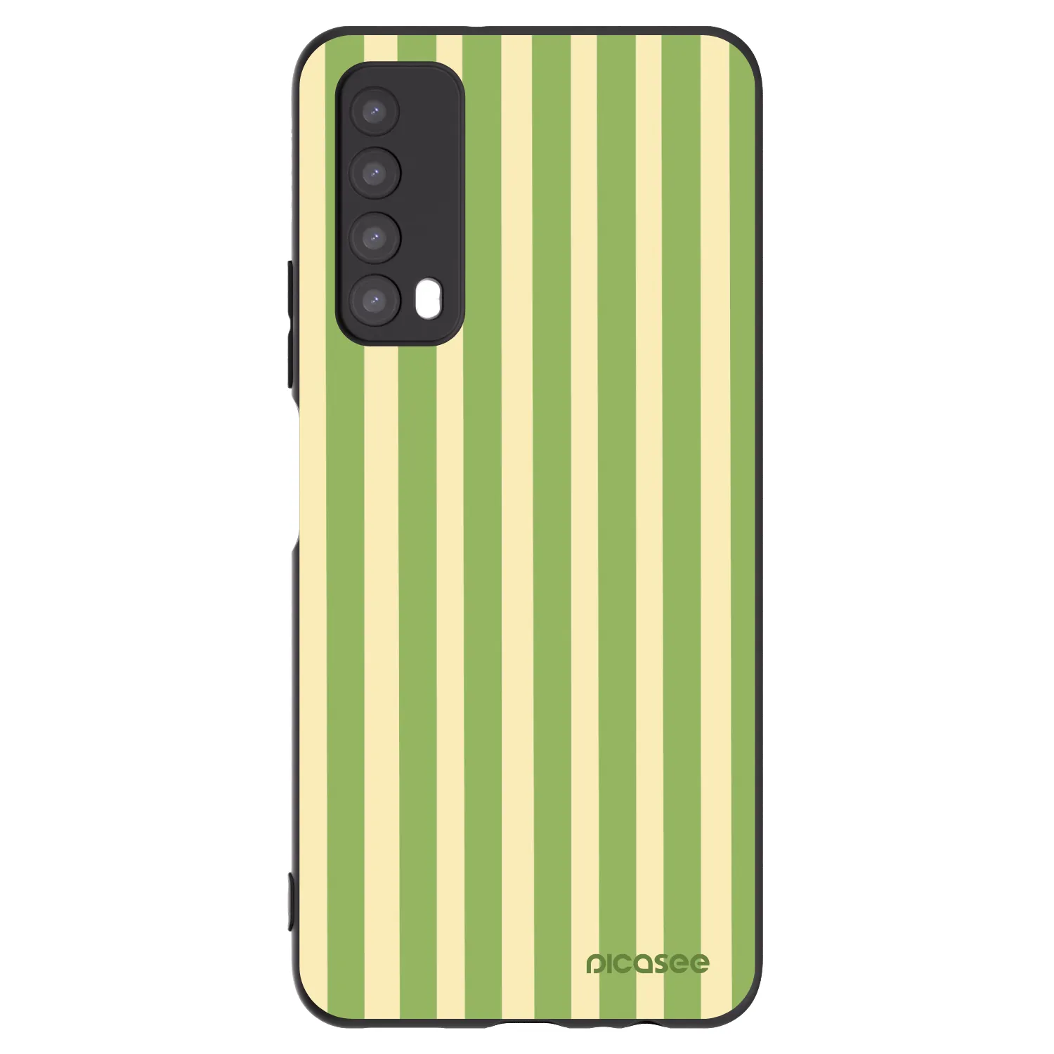 Picasee crna silikonska maskica za Huawei P Smart 2021 - Lines Matcha
