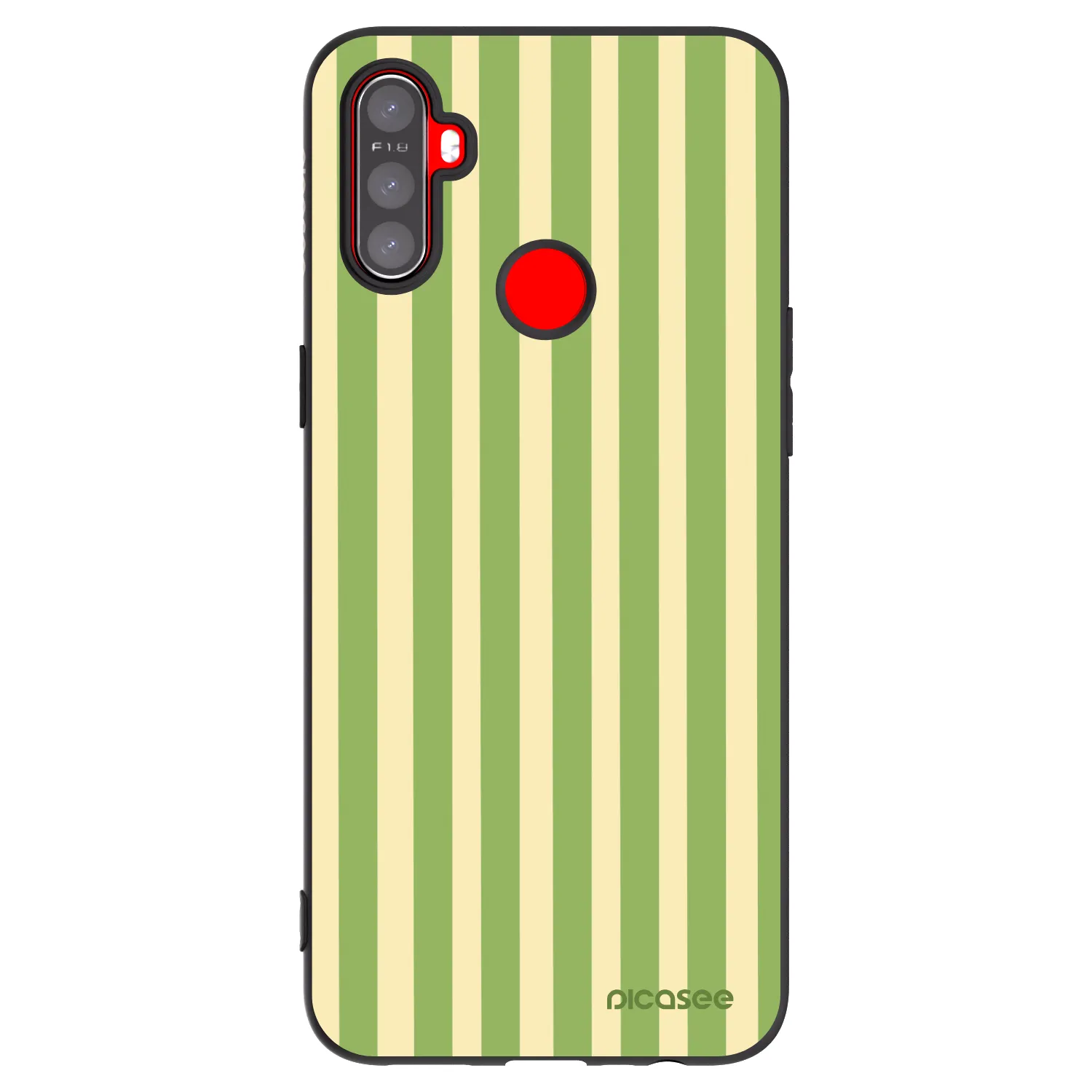 Picasee crna silikonska maskica za Realme C3 - Lines Matcha