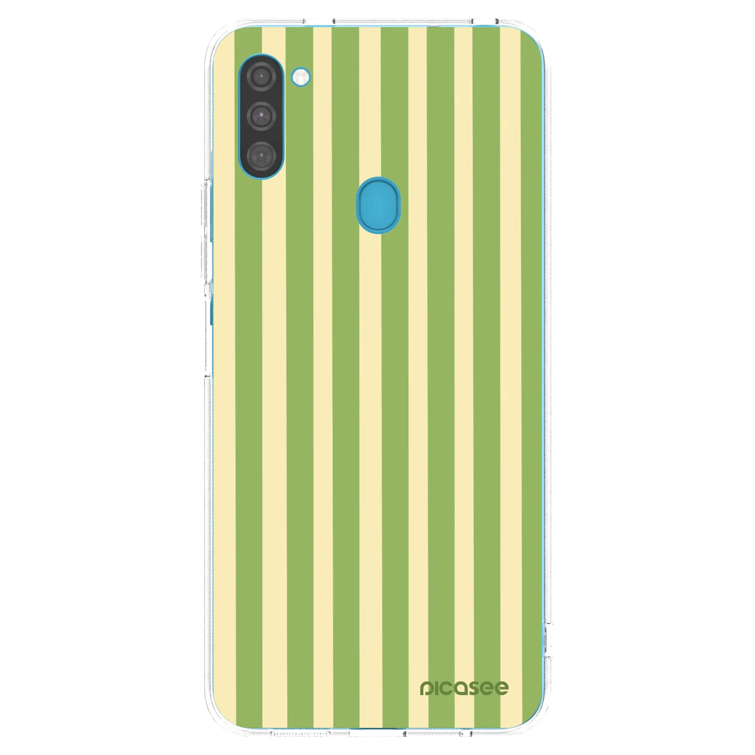 Picasee silikonska prozirna maskica za Samsung Galaxy M11 - Lines Matcha