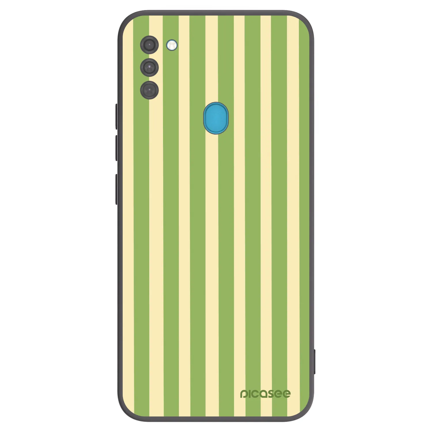 Picasee crna silikonska maskica za Samsung Galaxy M11 - Lines Matcha