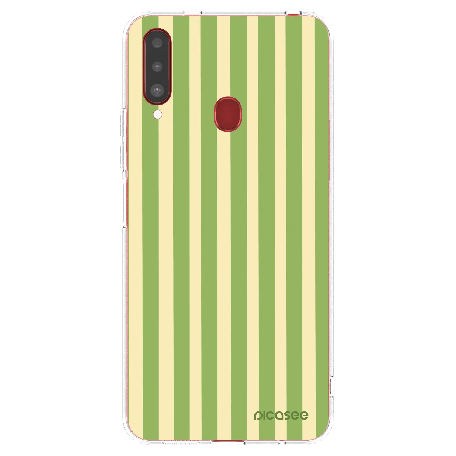 Picasee silikonska prozirna maskica za Samsung Galaxy A20s - Lines Matcha
