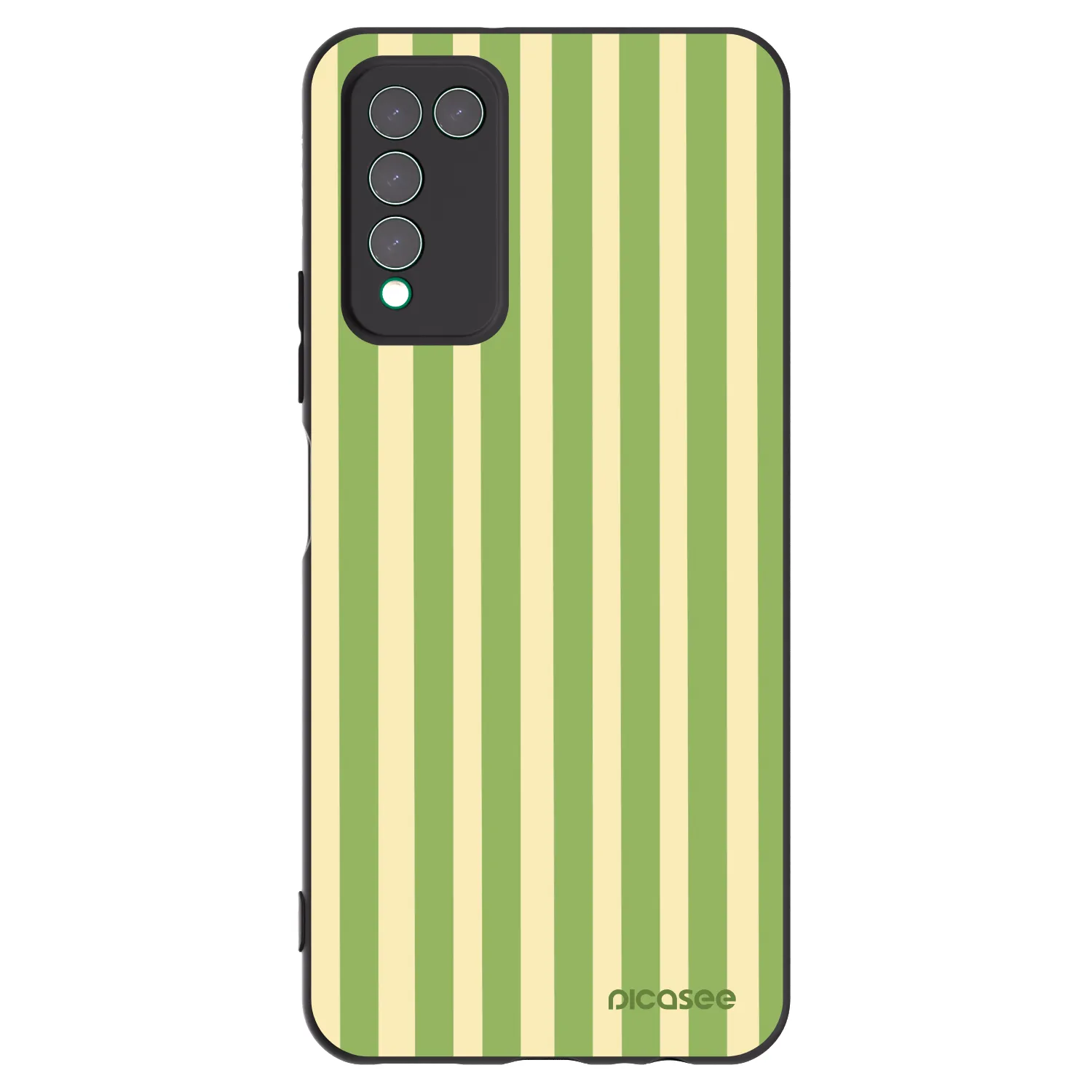 Picasee crna silikonska maskica za Honor 10X Lite - Lines Matcha
