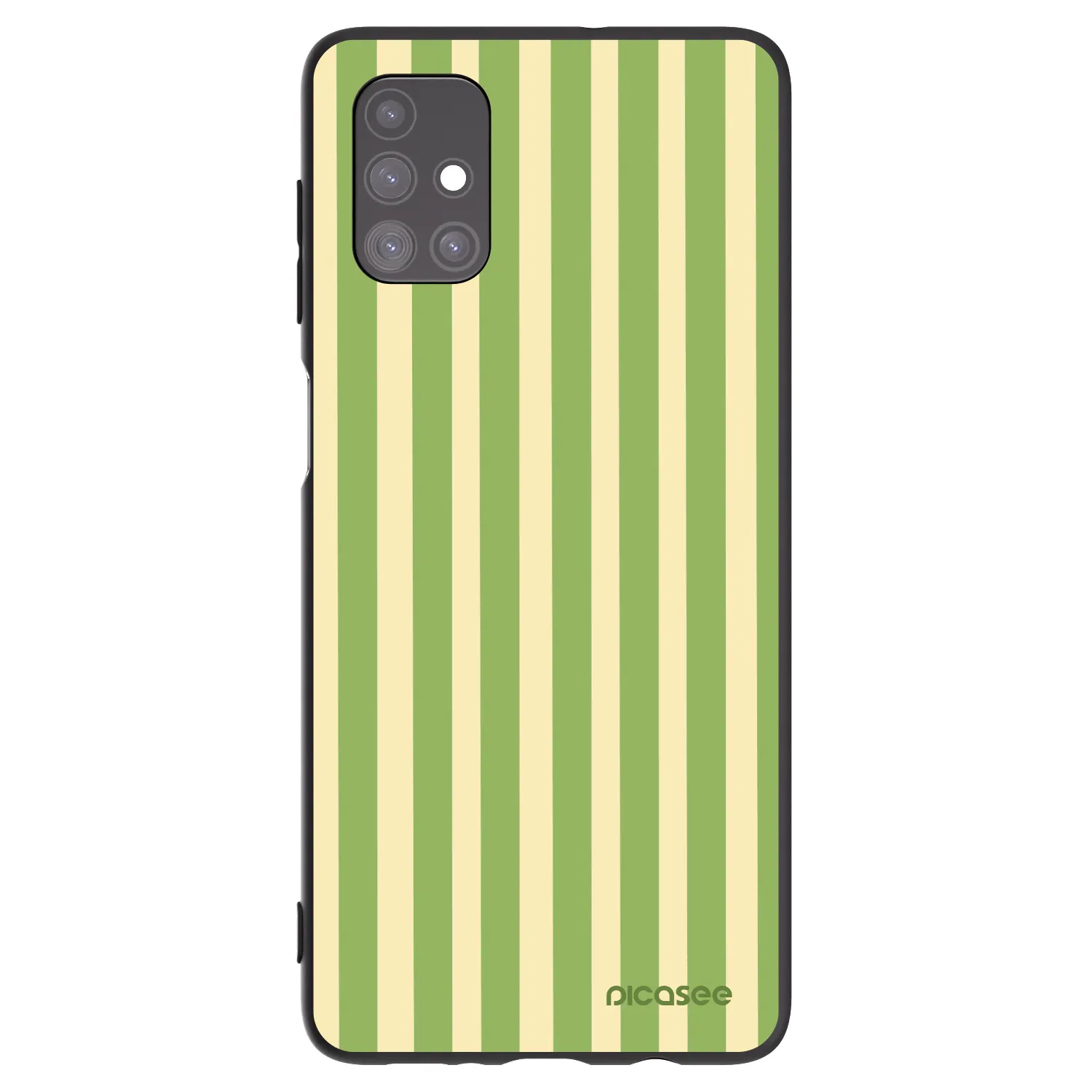 Picasee crna silikonska maskica za Samsung Galaxy M51 M515F - Lines Matcha