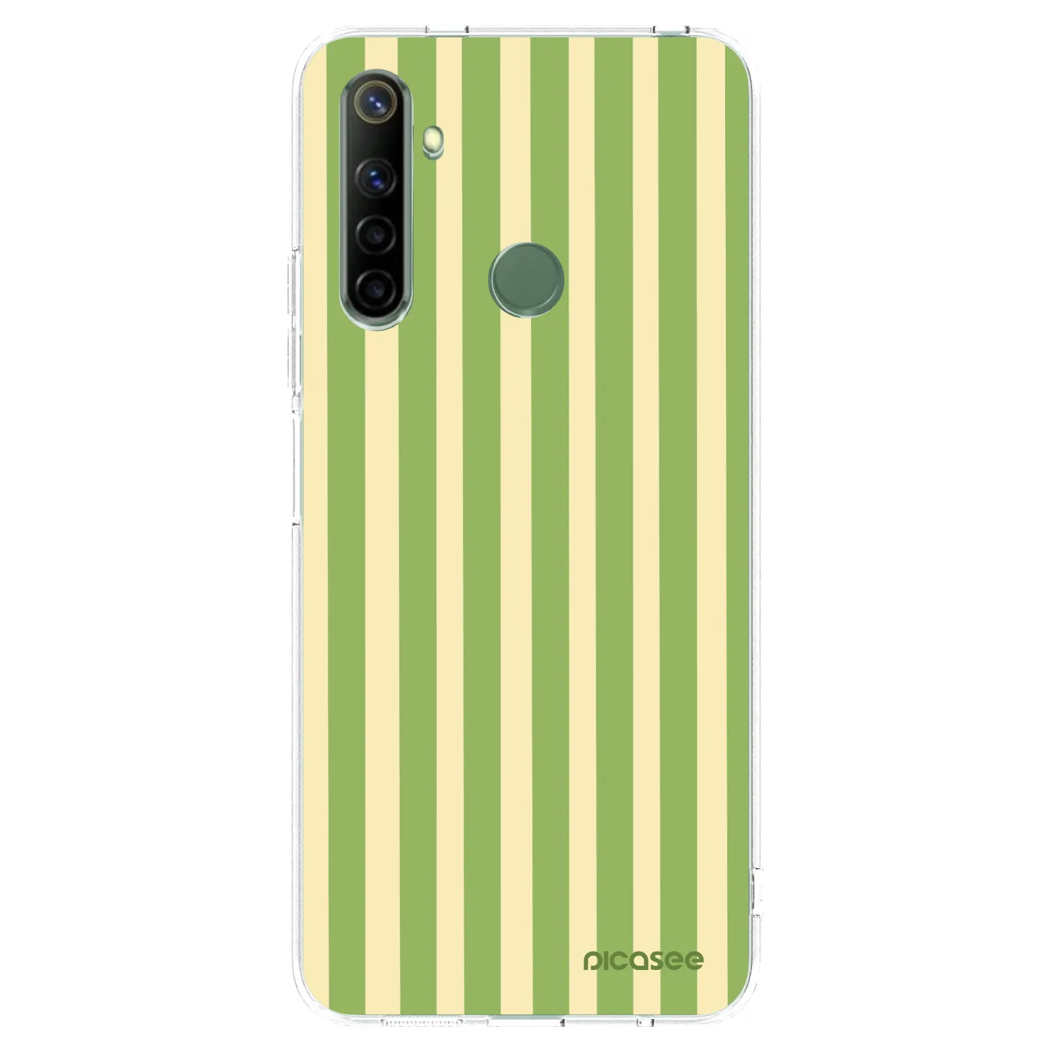 Picasee silikonska prozirna maskica za Realme 6i - Lines Matcha