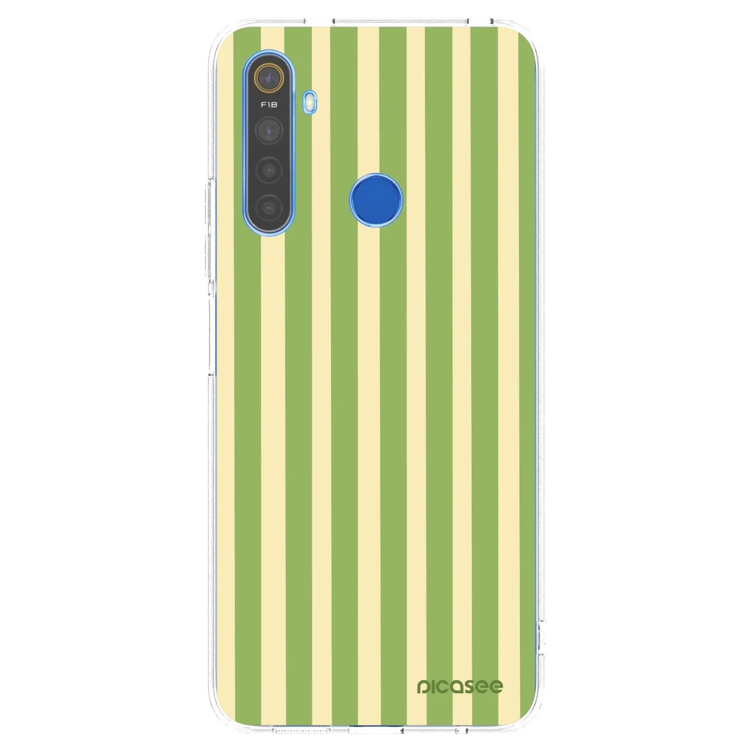Picasee silikonska prozirna maskica za Realme 5 - Lines Matcha